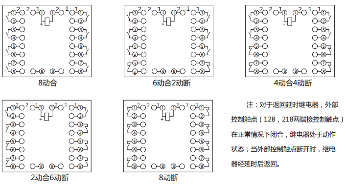 BZS-12延時中間繼電器內(nèi)部接線圖及外引接線圖