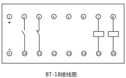 BT-1B/160同步檢查繼電器內(nèi)部接線及外引接線圖