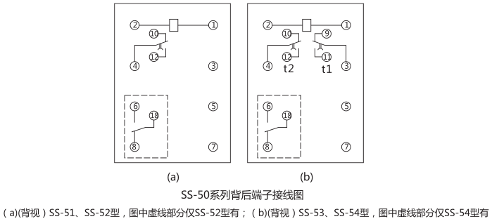 SS-53時間繼電器內(nèi)部接線圖及外引接線圖片