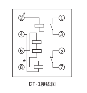 DT-1/160同步檢查繼電器內(nèi)部接線及外部接線圖