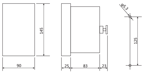 DZ-418中間繼電器外形以及開(kāi)孔尺寸